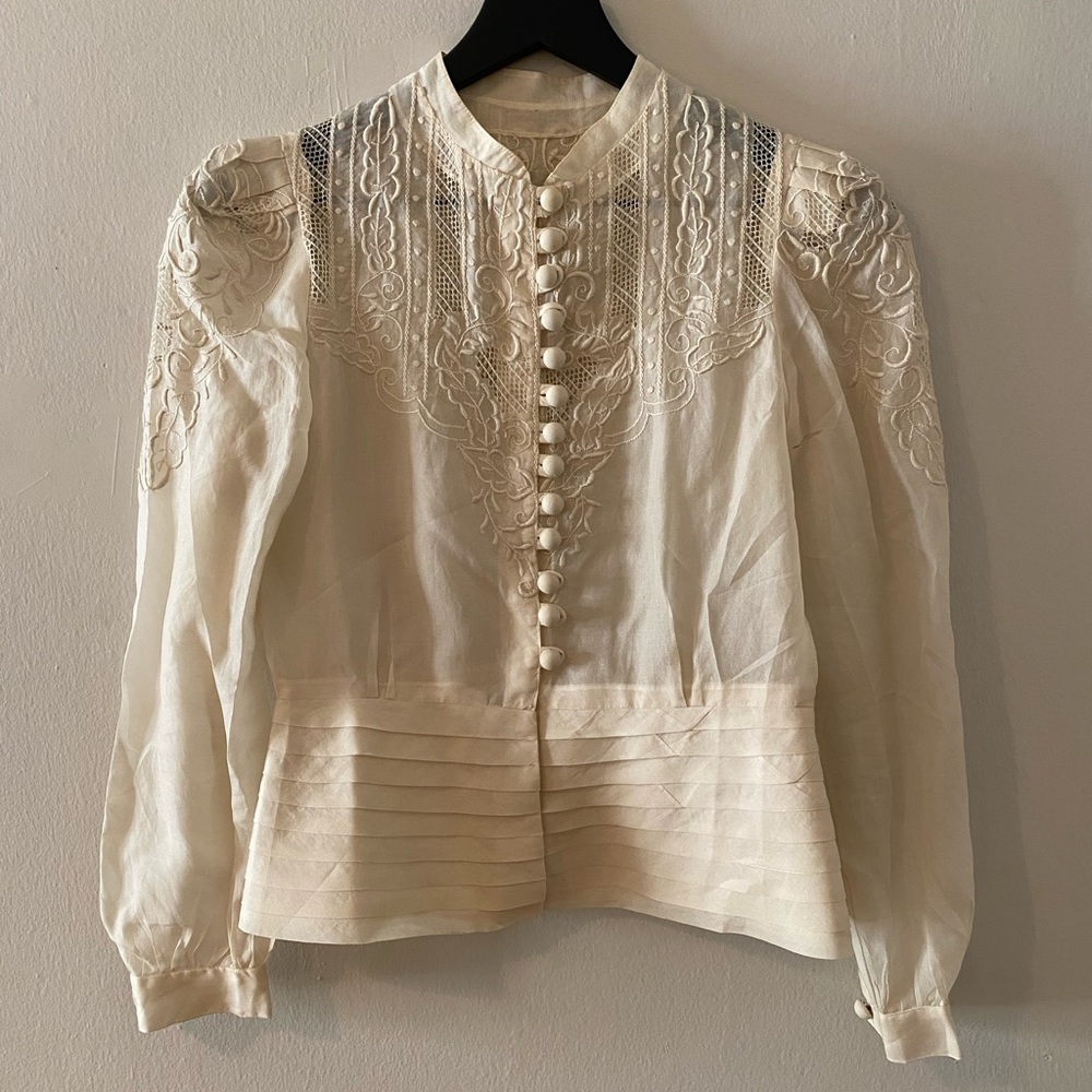 Cottage core lace blouse